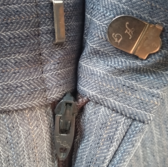 H Bar C Vintage 3piece Pinstripe Western Suit (Pearl Snap Shirt, Blazer, Slacks) - Picture 12 of 16